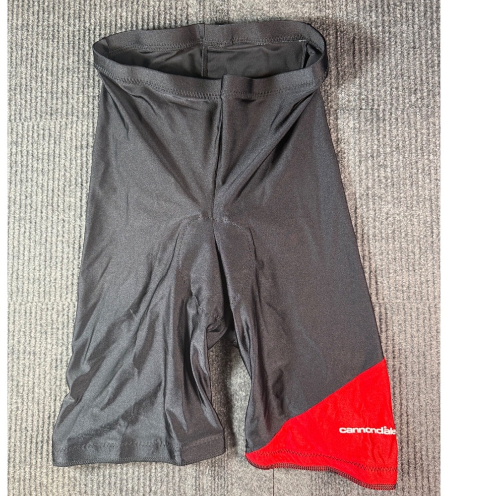 Cannondale Mens Cycling Shorts Black Red Padded Lycra Spandex X-Large M127